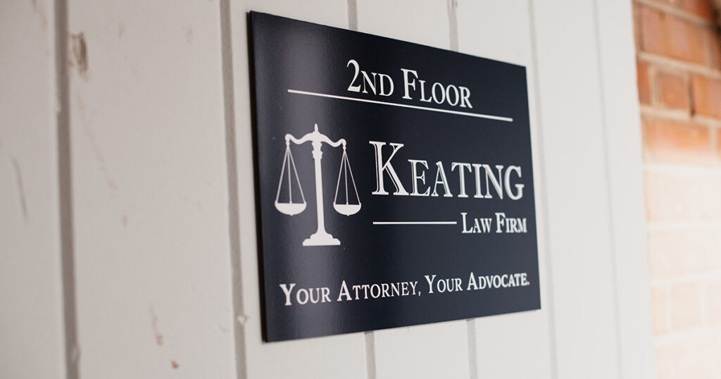 Keating Law Firm sign